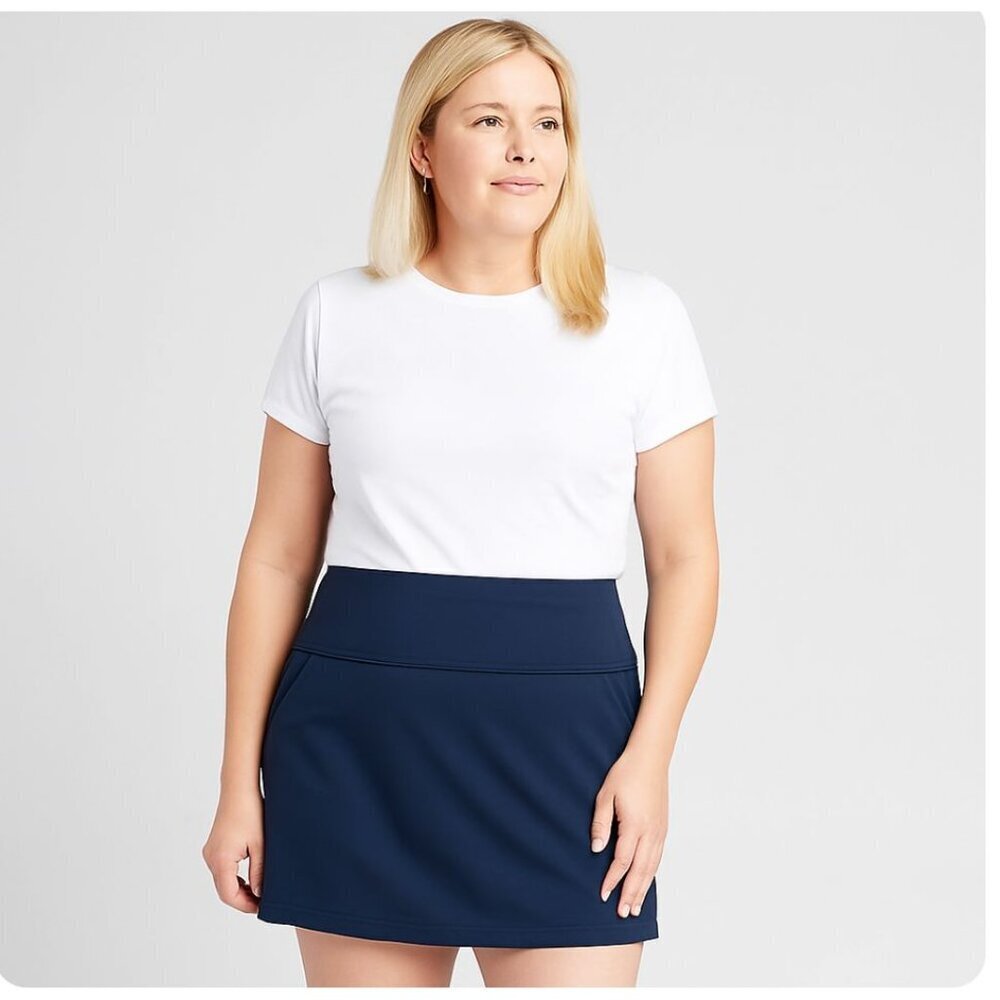 Zuda Z-Eco Cityscape Skort Navy Blue Size 1X Women’s Activewear Skirt w/ Pockets